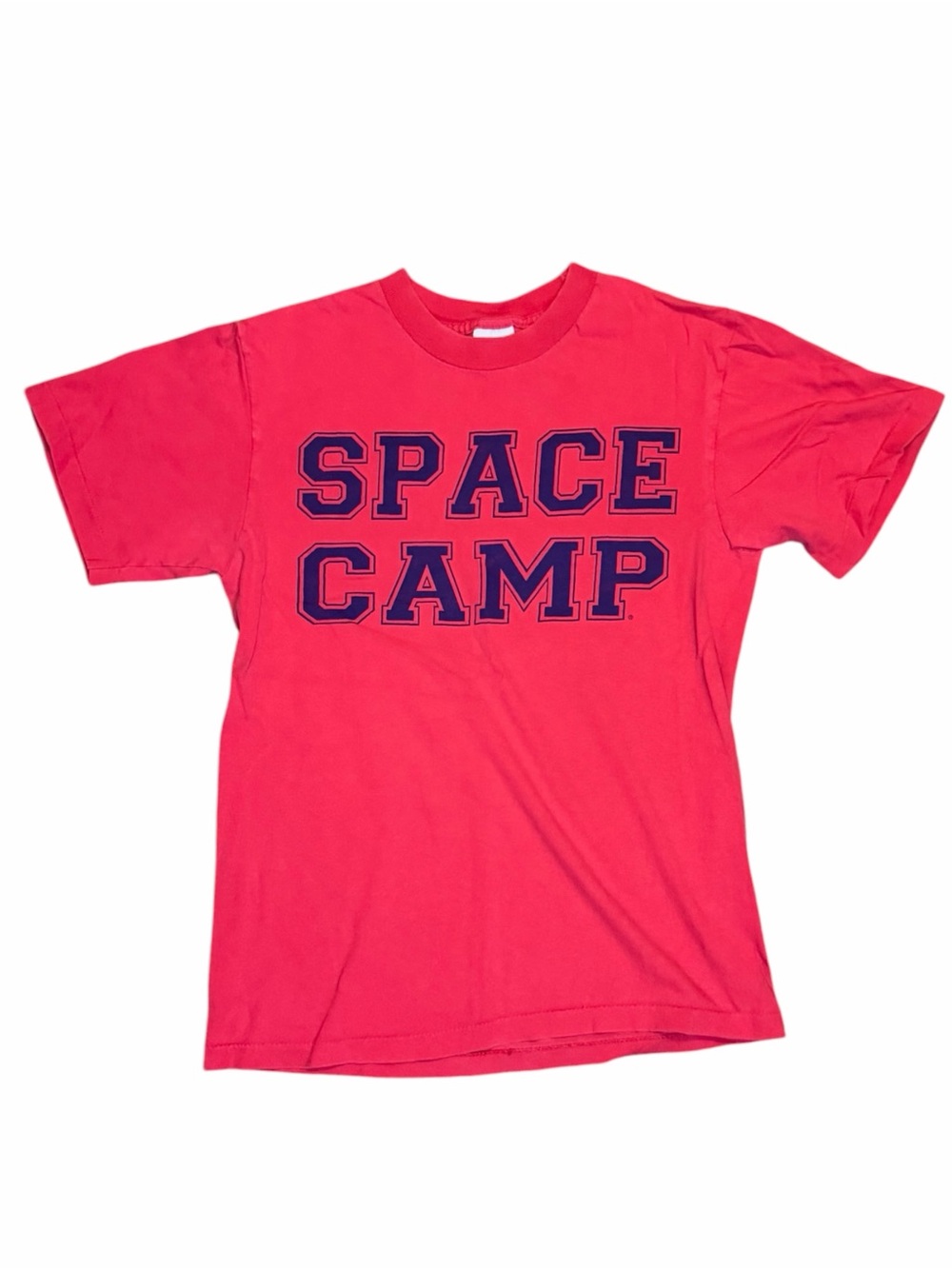 NASA Space Camp Graphic T-Shirt Small Red Blue Logo Unisex Casual Retro Camp Tee
